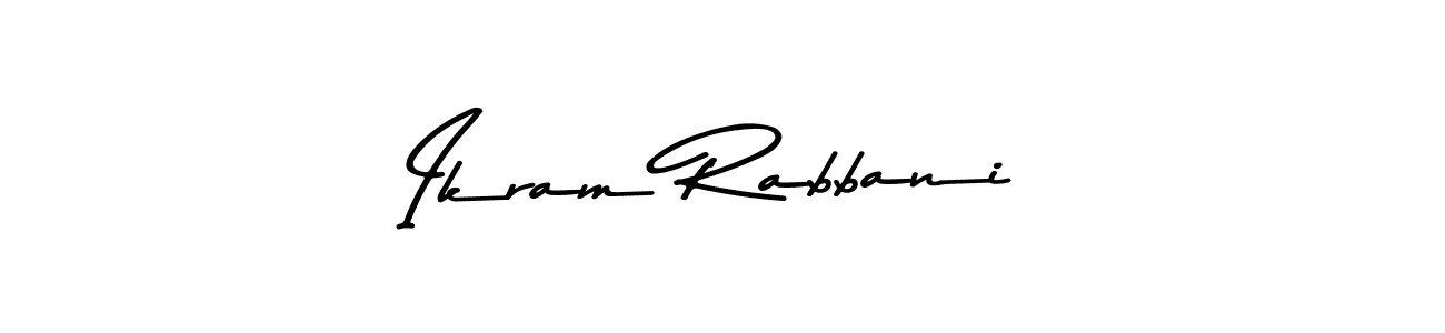 Create a beautiful signature design for name Ikram Rabbani. With this signature (Asem Kandis PERSONAL USE) fonts, you can make a handwritten signature for free. Ikram Rabbani signature style 9 images and pictures png