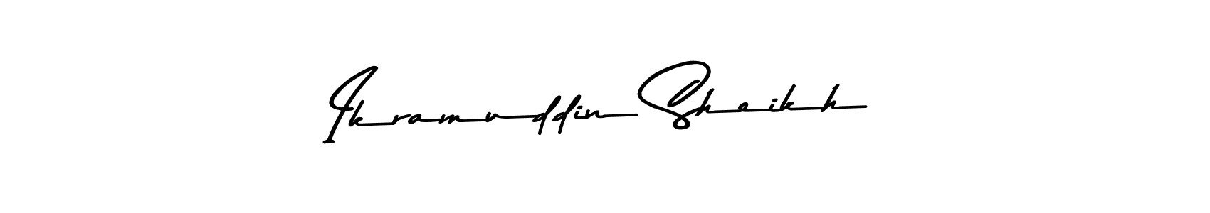 if you are searching for the best signature style for your name Ikramuddin Sheikh. so please give up your signature search. here we have designed multiple signature styles  using Asem Kandis PERSONAL USE. Ikramuddin Sheikh signature style 9 images and pictures png