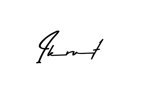 How to make Ikrut name signature. Use Asem Kandis PERSONAL USE style for creating short signs online. This is the latest handwritten sign. Ikrut signature style 9 images and pictures png