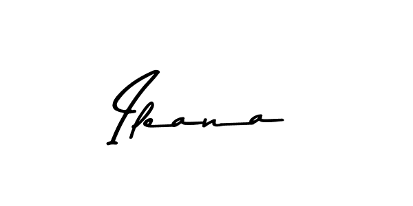 How to make Ileana name signature. Use Asem Kandis PERSONAL USE style for creating short signs online. This is the latest handwritten sign. Ileana signature style 9 images and pictures png