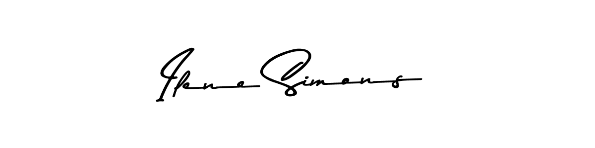 Use a signature maker to create a handwritten signature online. With this signature software, you can design (Asem Kandis PERSONAL USE) your own signature for name Ilene Simons. Ilene Simons signature style 9 images and pictures png