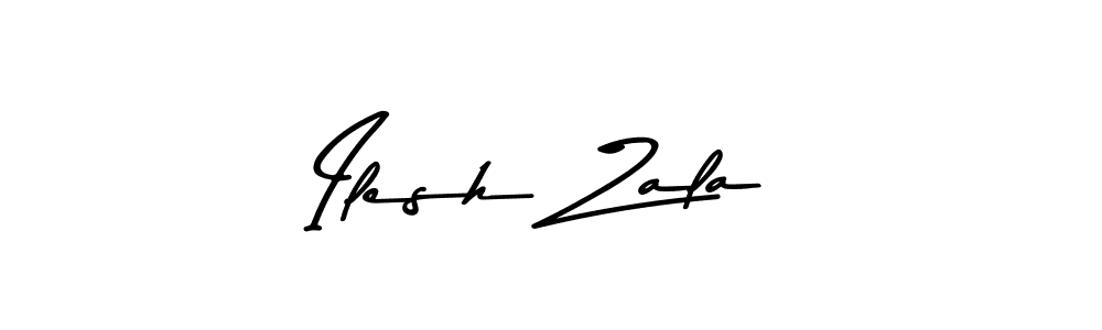 if you are searching for the best signature style for your name Ilesh Zala. so please give up your signature search. here we have designed multiple signature styles  using Asem Kandis PERSONAL USE. Ilesh Zala signature style 9 images and pictures png