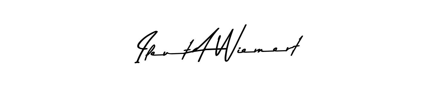 Design your own signature with our free online signature maker. With this signature software, you can create a handwritten (Asem Kandis PERSONAL USE) signature for name Ileut A Wiemert. Ileut A Wiemert signature style 9 images and pictures png