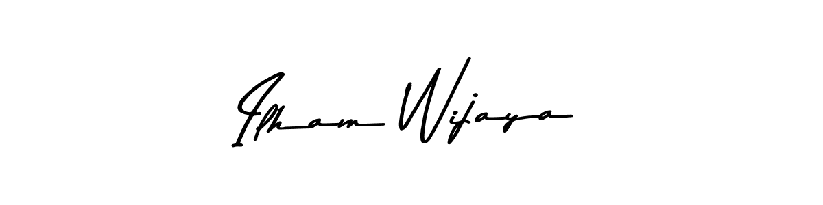 Make a beautiful signature design for name Ilham Wijaya. With this signature (Asem Kandis PERSONAL USE) style, you can create a handwritten signature for free. Ilham Wijaya signature style 9 images and pictures png