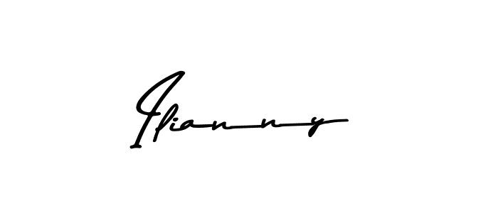 Create a beautiful signature design for name Ilianny. With this signature (Asem Kandis PERSONAL USE) fonts, you can make a handwritten signature for free. Ilianny signature style 9 images and pictures png