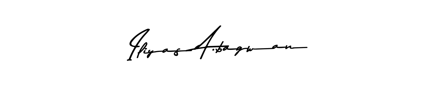 Make a beautiful signature design for name Iliyas A.bagwan. With this signature (Asem Kandis PERSONAL USE) style, you can create a handwritten signature for free. Iliyas A.bagwan signature style 9 images and pictures png