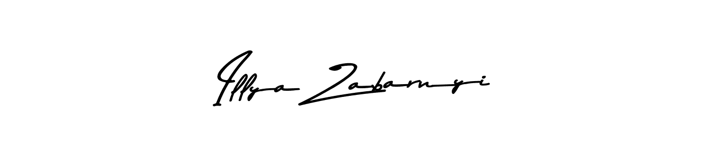 Make a beautiful signature design for name Illya Zabarnyi. With this signature (Asem Kandis PERSONAL USE) style, you can create a handwritten signature for free. Illya Zabarnyi signature style 9 images and pictures png