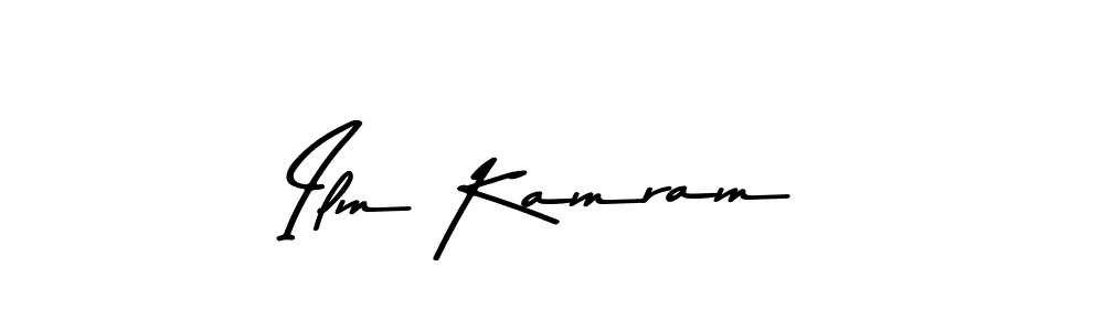 Make a beautiful signature design for name Ilm Kamram. With this signature (Asem Kandis PERSONAL USE) style, you can create a handwritten signature for free. Ilm Kamram signature style 9 images and pictures png