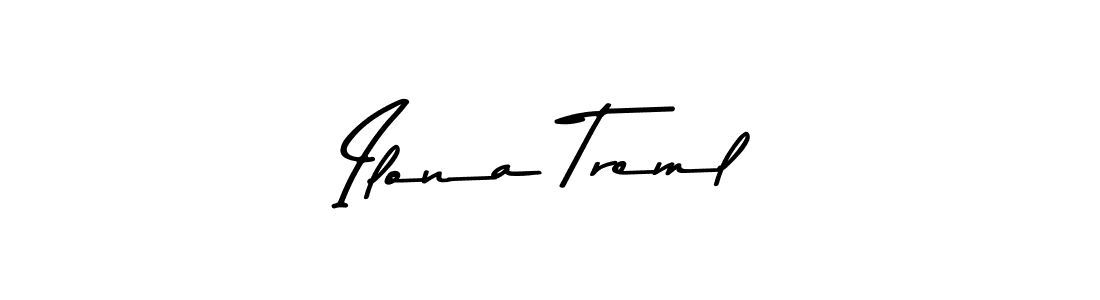 Create a beautiful signature design for name Ilona Treml. With this signature (Asem Kandis PERSONAL USE) fonts, you can make a handwritten signature for free. Ilona Treml signature style 9 images and pictures png
