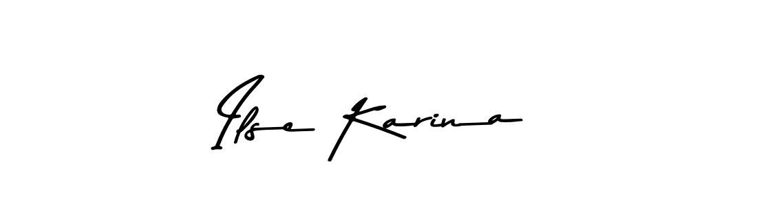 Make a beautiful signature design for name Ilse Karina. With this signature (Asem Kandis PERSONAL USE) style, you can create a handwritten signature for free. Ilse Karina signature style 9 images and pictures png
