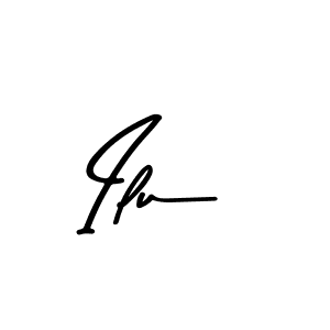 This is the best signature style for the Ilu name. Also you like these signature font (Asem Kandis PERSONAL USE). Mix name signature. Ilu signature style 9 images and pictures png