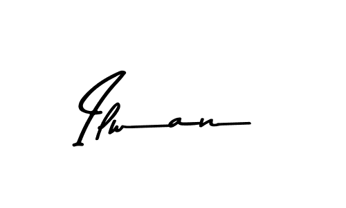 Design your own signature with our free online signature maker. With this signature software, you can create a handwritten (Asem Kandis PERSONAL USE) signature for name Ilwan. Ilwan signature style 9 images and pictures png