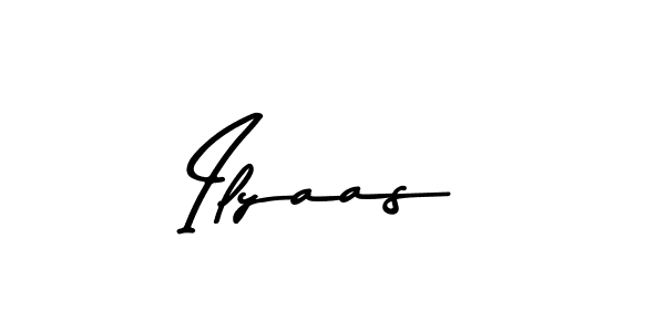 Create a beautiful signature design for name Ilyaas. With this signature (Asem Kandis PERSONAL USE) fonts, you can make a handwritten signature for free. Ilyaas signature style 9 images and pictures png
