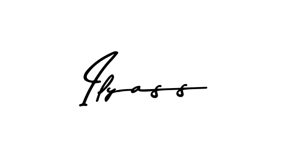 How to make Ilyass name signature. Use Asem Kandis PERSONAL USE style for creating short signs online. This is the latest handwritten sign. Ilyass signature style 9 images and pictures png