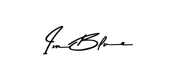 Im Blue stylish signature style. Best Handwritten Sign (Asem Kandis PERSONAL USE) for my name. Handwritten Signature Collection Ideas for my name Im Blue. Im Blue signature style 9 images and pictures png