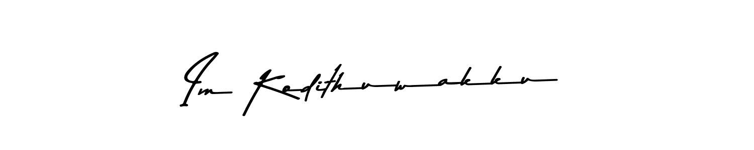 You can use this online signature creator to create a handwritten signature for the name Im Kodithuwakku. This is the best online autograph maker. Im Kodithuwakku signature style 9 images and pictures png