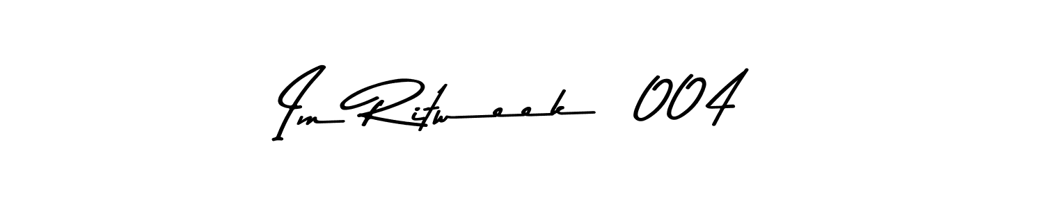 Design your own signature with our free online signature maker. With this signature software, you can create a handwritten (Asem Kandis PERSONAL USE) signature for name Im Ritweek  004. Im Ritweek  004 signature style 9 images and pictures png