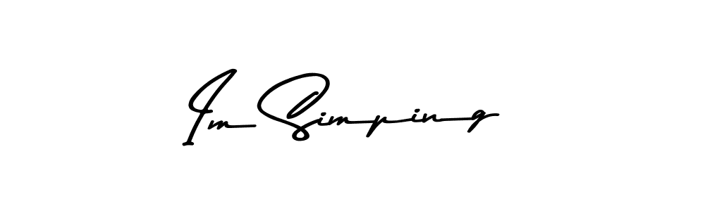 Also You can easily find your signature by using the search form. We will create Im Simping name handwritten signature images for you free of cost using Asem Kandis PERSONAL USE sign style. Im Simping signature style 9 images and pictures png