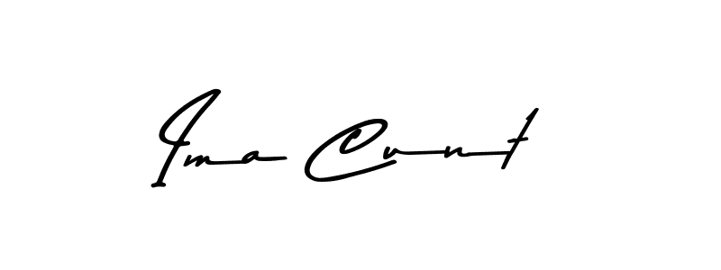 How to make Ima Cunt name signature. Use Asem Kandis PERSONAL USE style for creating short signs online. This is the latest handwritten sign. Ima Cunt signature style 9 images and pictures png