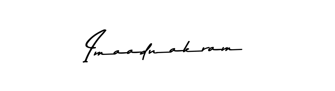 Design your own signature with our free online signature maker. With this signature software, you can create a handwritten (Asem Kandis PERSONAL USE) signature for name Imaadnakram. Imaadnakram signature style 9 images and pictures png