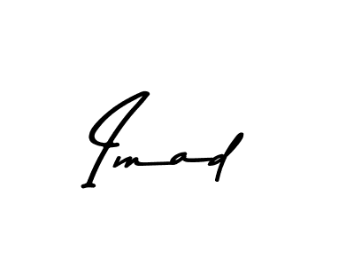 How to make Imad name signature. Use Asem Kandis PERSONAL USE style for creating short signs online. This is the latest handwritten sign. Imad signature style 9 images and pictures png