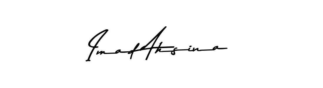 Also You can easily find your signature by using the search form. We will create Imad Ahsina name handwritten signature images for you free of cost using Asem Kandis PERSONAL USE sign style. Imad Ahsina signature style 9 images and pictures png