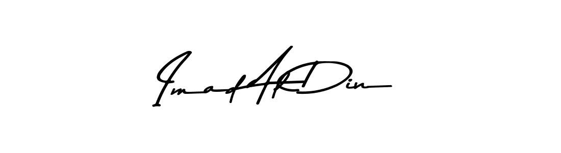 Create a beautiful signature design for name Imad Al Din. With this signature (Asem Kandis PERSONAL USE) fonts, you can make a handwritten signature for free. Imad Al Din signature style 9 images and pictures png