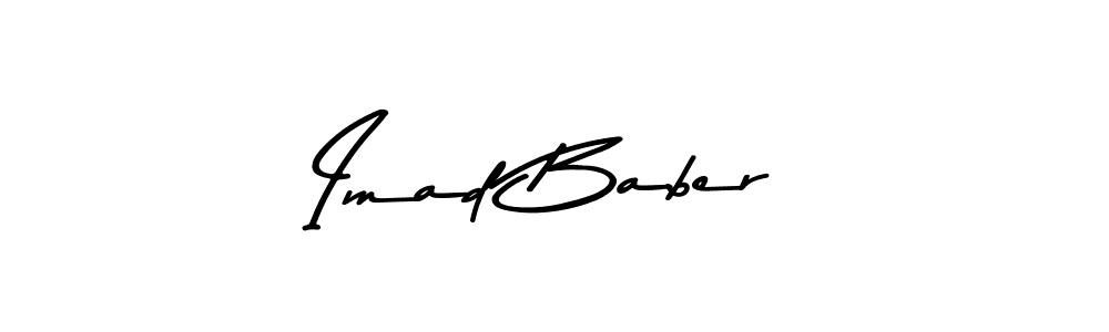 Use a signature maker to create a handwritten signature online. With this signature software, you can design (Asem Kandis PERSONAL USE) your own signature for name Imad Baber. Imad Baber signature style 9 images and pictures png