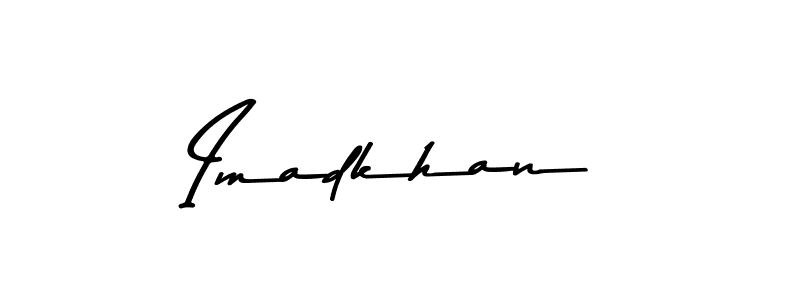 Make a beautiful signature design for name Imadkhan. With this signature (Asem Kandis PERSONAL USE) style, you can create a handwritten signature for free. Imadkhan signature style 9 images and pictures png