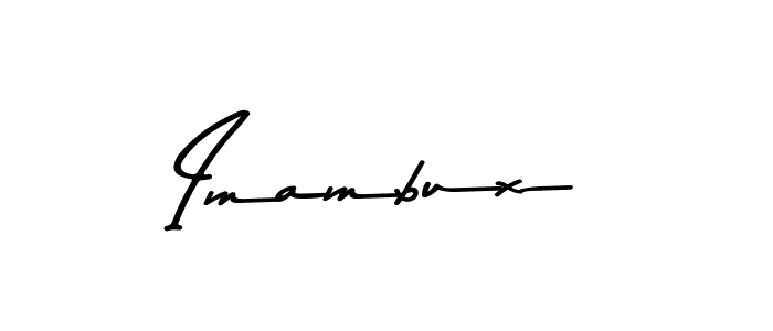 Create a beautiful signature design for name Imambux. With this signature (Asem Kandis PERSONAL USE) fonts, you can make a handwritten signature for free. Imambux signature style 9 images and pictures png