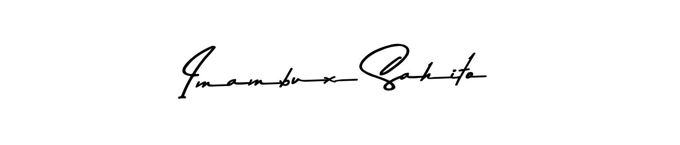 The best way (Asem Kandis PERSONAL USE) to make a short signature is to pick only two or three words in your name. The name Imambux Sahito include a total of six letters. For converting this name. Imambux Sahito signature style 9 images and pictures png