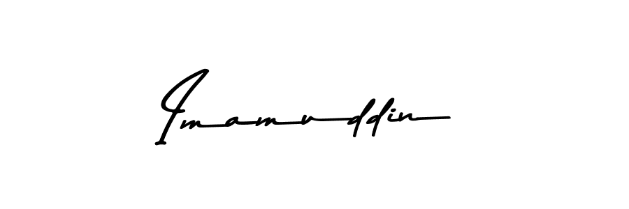 Create a beautiful signature design for name Imamuddin. With this signature (Asem Kandis PERSONAL USE) fonts, you can make a handwritten signature for free. Imamuddin signature style 9 images and pictures png
