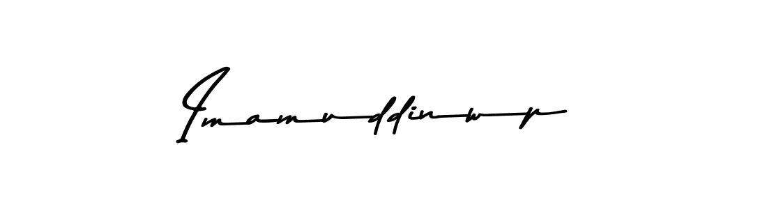 Create a beautiful signature design for name Imamuddinwp. With this signature (Asem Kandis PERSONAL USE) fonts, you can make a handwritten signature for free. Imamuddinwp signature style 9 images and pictures png