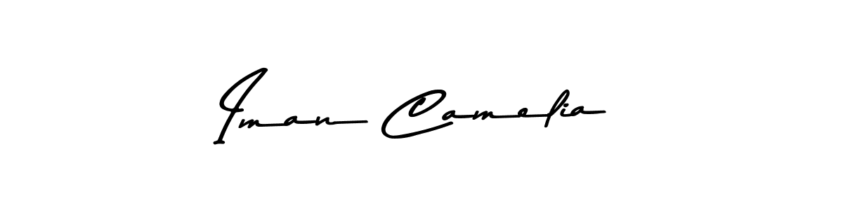 Iman Camelia stylish signature style. Best Handwritten Sign (Asem Kandis PERSONAL USE) for my name. Handwritten Signature Collection Ideas for my name Iman Camelia. Iman Camelia signature style 9 images and pictures png