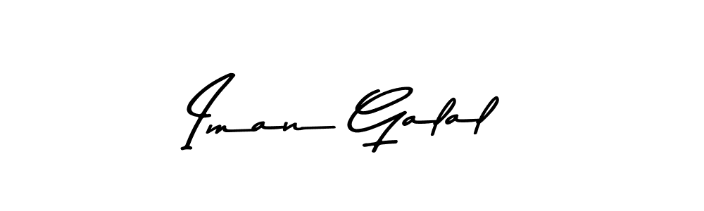 How to make Iman Galal name signature. Use Asem Kandis PERSONAL USE style for creating short signs online. This is the latest handwritten sign. Iman Galal signature style 9 images and pictures png