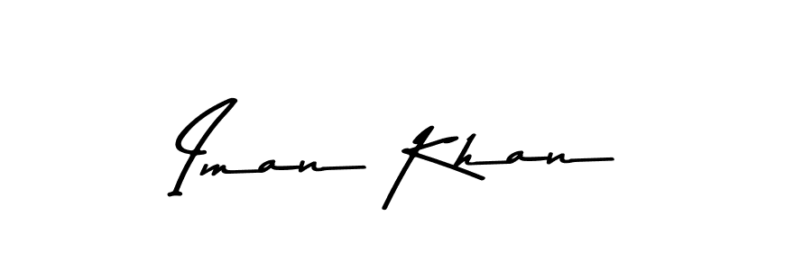 How to make Iman Khan name signature. Use Asem Kandis PERSONAL USE style for creating short signs online. This is the latest handwritten sign. Iman Khan signature style 9 images and pictures png