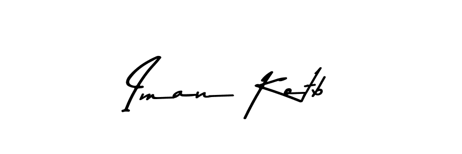 How to make Iman Kotb name signature. Use Asem Kandis PERSONAL USE style for creating short signs online. This is the latest handwritten sign. Iman Kotb signature style 9 images and pictures png