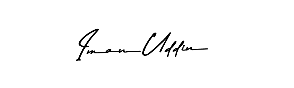 Create a beautiful signature design for name Iman Uddin. With this signature (Asem Kandis PERSONAL USE) fonts, you can make a handwritten signature for free. Iman Uddin signature style 9 images and pictures png