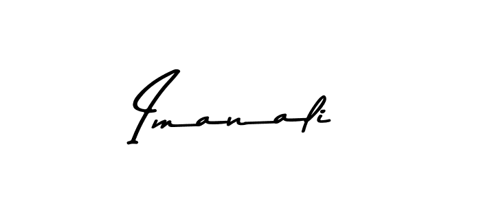 How to make Imanali name signature. Use Asem Kandis PERSONAL USE style for creating short signs online. This is the latest handwritten sign. Imanali signature style 9 images and pictures png