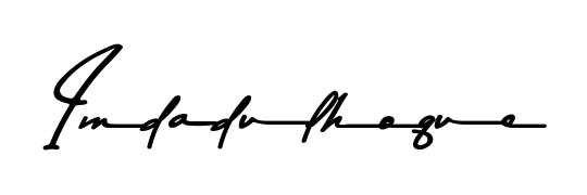 A stylish, flowing autograph style designed for name Imdadulhoque using Asem Kandis PERSONAL USE typography. Perfect for digital creative projects. Imdadulhoque signature style 9 images and pictures png
