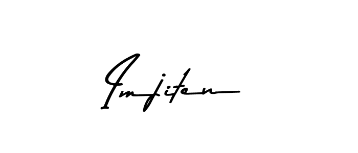 Use a signature maker to create a handwritten signature online. With this signature software, you can design (Asem Kandis PERSONAL USE) your own signature for name Imjiten. Imjiten signature style 9 images and pictures png