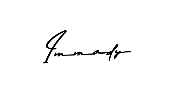 Create a beautiful signature design for name Immady. With this signature (Asem Kandis PERSONAL USE) fonts, you can make a handwritten signature for free. Immady signature style 9 images and pictures png