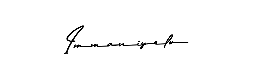 How to make Immaniyelu name signature. Use Asem Kandis PERSONAL USE style for creating short signs online. This is the latest handwritten sign. Immaniyelu signature style 9 images and pictures png