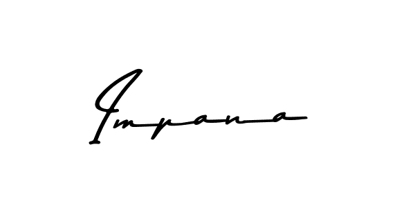 Create a beautiful signature design for name Impana. With this signature (Asem Kandis PERSONAL USE) fonts, you can make a handwritten signature for free. Impana signature style 9 images and pictures png