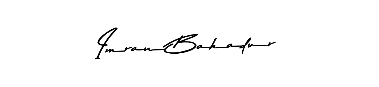 Design your own signature with our free online signature maker. With this signature software, you can create a handwritten (Asem Kandis PERSONAL USE) signature for name Imran Bahadur. Imran Bahadur signature style 9 images and pictures png