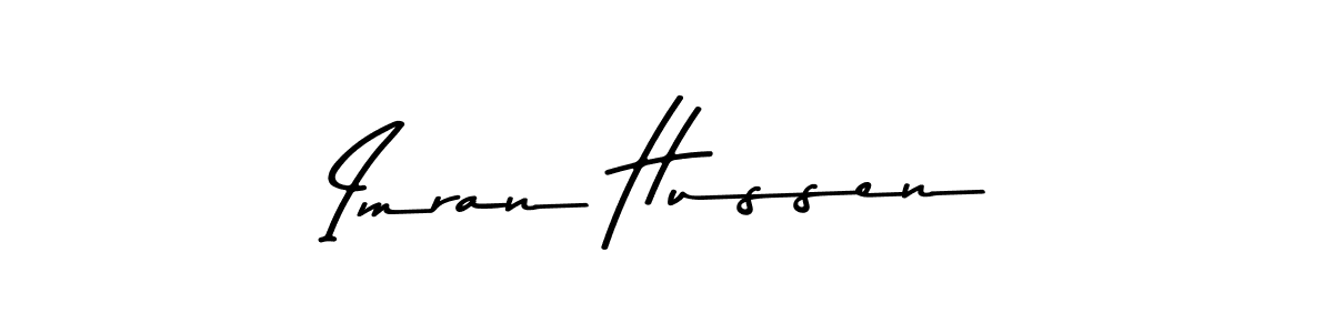 Create a beautiful signature design for name Imran Hussen. With this signature (Asem Kandis PERSONAL USE) fonts, you can make a handwritten signature for free. Imran Hussen signature style 9 images and pictures png
