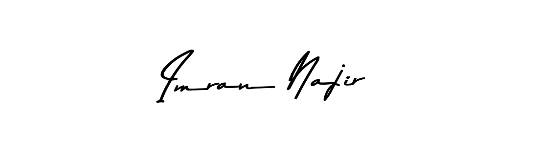 How to make Imran Najir name signature. Use Asem Kandis PERSONAL USE style for creating short signs online. This is the latest handwritten sign. Imran Najir signature style 9 images and pictures png