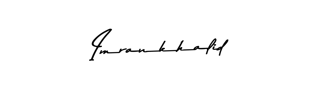 Create a beautiful signature design for name Imrankhalid. With this signature (Asem Kandis PERSONAL USE) fonts, you can make a handwritten signature for free. Imrankhalid signature style 9 images and pictures png