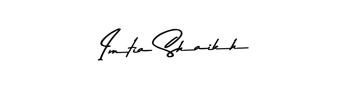 You should practise on your own different ways (Asem Kandis PERSONAL USE) to write your name (Imtia Shaikh) in signature. don't let someone else do it for you. Imtia Shaikh signature style 9 images and pictures png