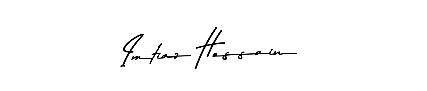 How to make Imtiaz Hossain name signature. Use Asem Kandis PERSONAL USE style for creating short signs online. This is the latest handwritten sign. Imtiaz Hossain signature style 9 images and pictures png